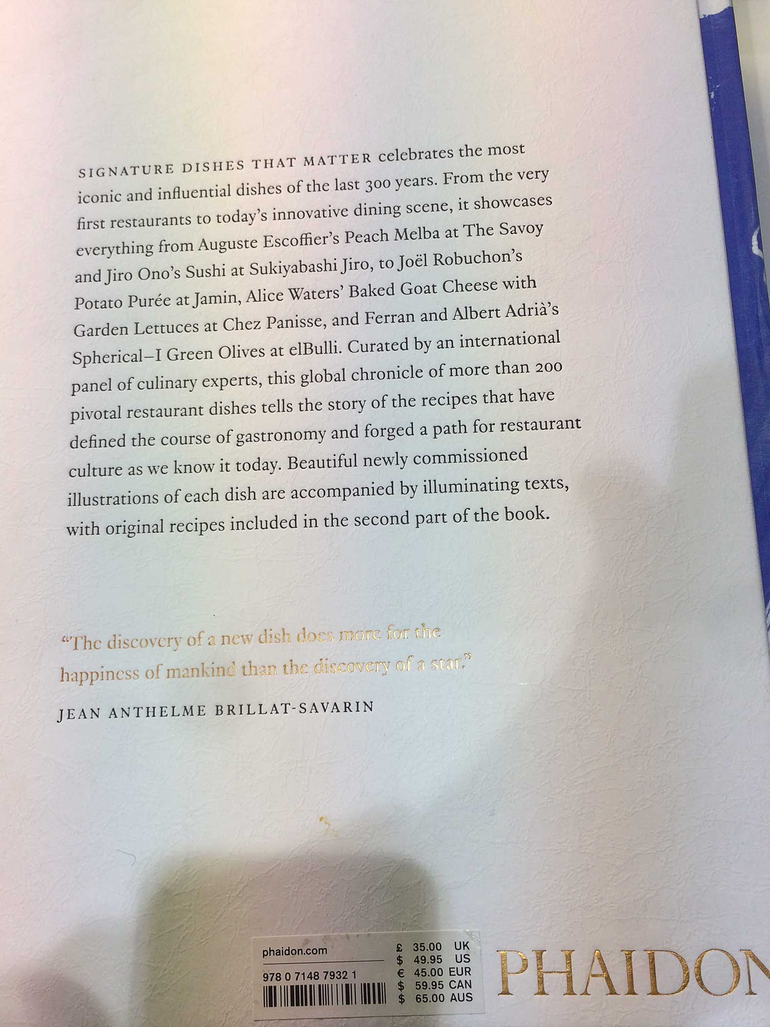 signature-dishes-that-matter-back-cover Dieses Foto zeigt die Auslobung vom Kochbuch "Signature Dishes that Matter", ein interessanter Fund auf der Messe