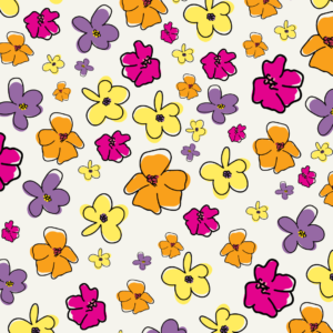 Illustration of colorful flowers