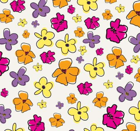 Illustration of colorful flowers