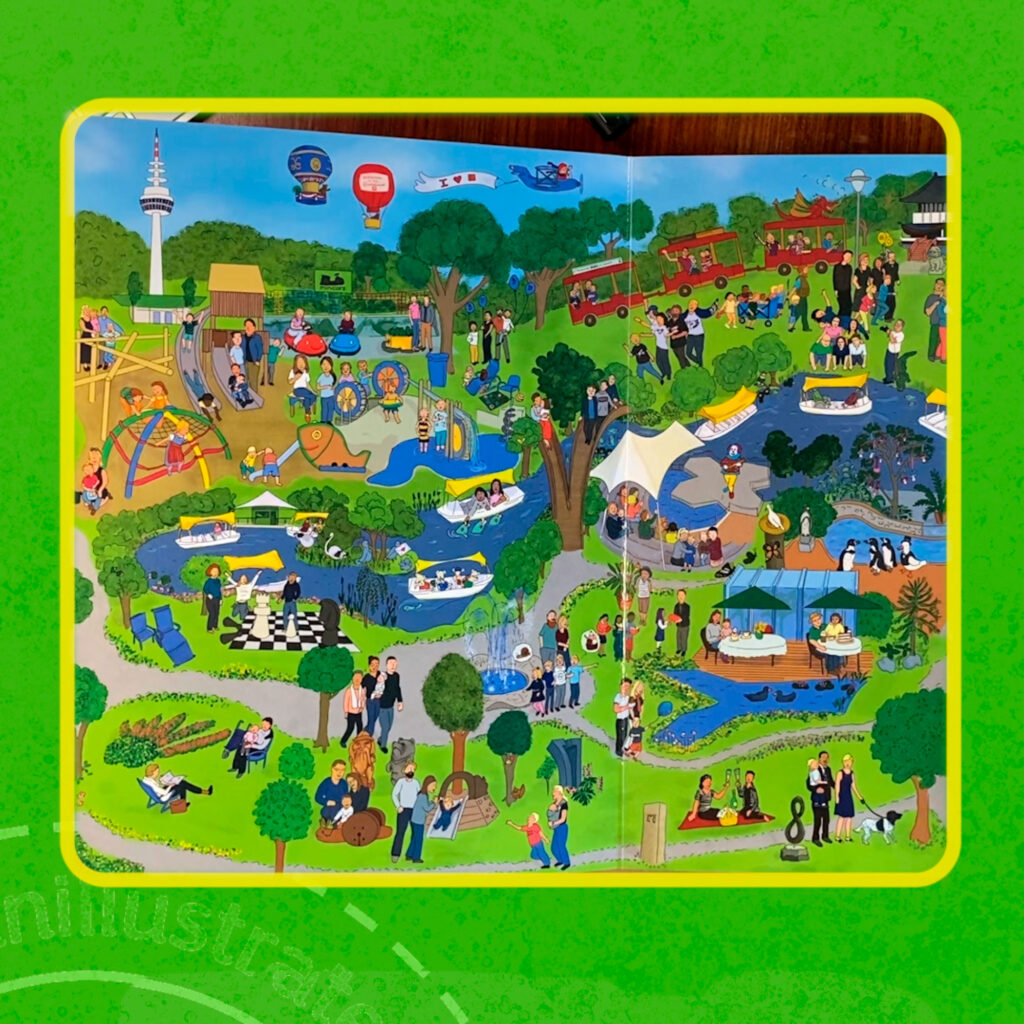 I love Luisenpark Foto der Doppelseite »Luisenparkt« aus »Mannheim wimmelt«
