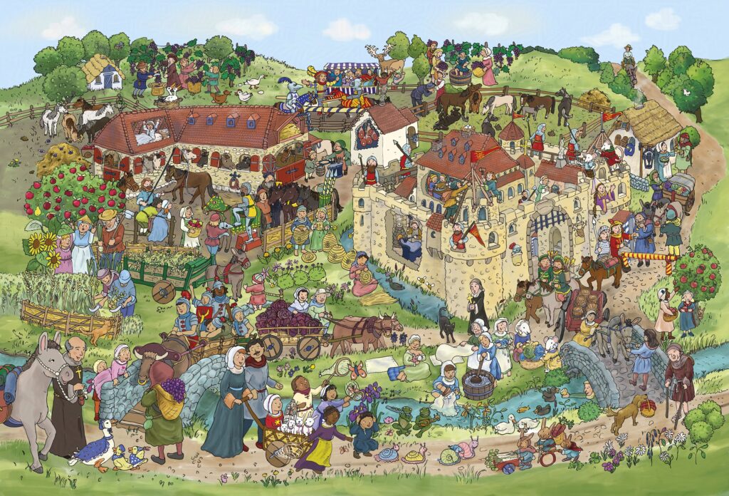 Wie entsteht ein historisches Wimmelbuch – und wie gelingt der Spagat zwischen unterhaltsamer Illustration und fundierter Geschichtsvermittlung? Im Blogbeitrag zum »Making-of von Historischer Wimmelspaß in Stuttgart« gewährt Illustratorin und Autorin Kimberley Hoffman einen persönlichen Einblick in die Recherche- und Arbeitsprozesse hinter ihrem neuen Wimmelbuch.

Die Stadtgeschichte Stuttgarts – von der Römerzeit bis zur Gegenwart – wird auf sieben reich illustrierten Doppelseiten lebendig. Der Blog zeigt, wie fundierte Recherche, Stadtführungen, Archivmaterial, Gespräche mit Einheimischen und persönliche Skizzen Schritt für Schritt ein historisches Wimmelbild entstehen lassen.

Besonders spannend: Die Autorin teilt nicht nur historische Fakten, sondern auch Fragen, die sie sich während der Arbeit gestellt hat. Was hat Kinder im Mittelalter bewegt? Wie sah der Alltag in den 1960ern aus? Was bleibt erhalten – und was wird vergessen?

Mit ihrem unverkennbaren Stil, liebevollen Details und einem einfühlsamen Blick auf gesellschaftliche Kontraste lädt das Buch dazu ein, Stadtgeschichte mit Neugier und Empathie zu entdecken – ob im Museum, im Unterricht oder zuhause auf dem Sofa.

Der Beitrag richtet sich an Fachleute aus Museumspädagogik, Tourismus und Bildung ebenso wie an Wimmelbuch-Fans. Er zeigt, wie Wimmelbilder Brücken schlagen – zwischen Generationen, Epochen und Perspektiven.